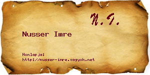 Nusser Imre névjegykártya
