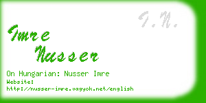 imre nusser business card